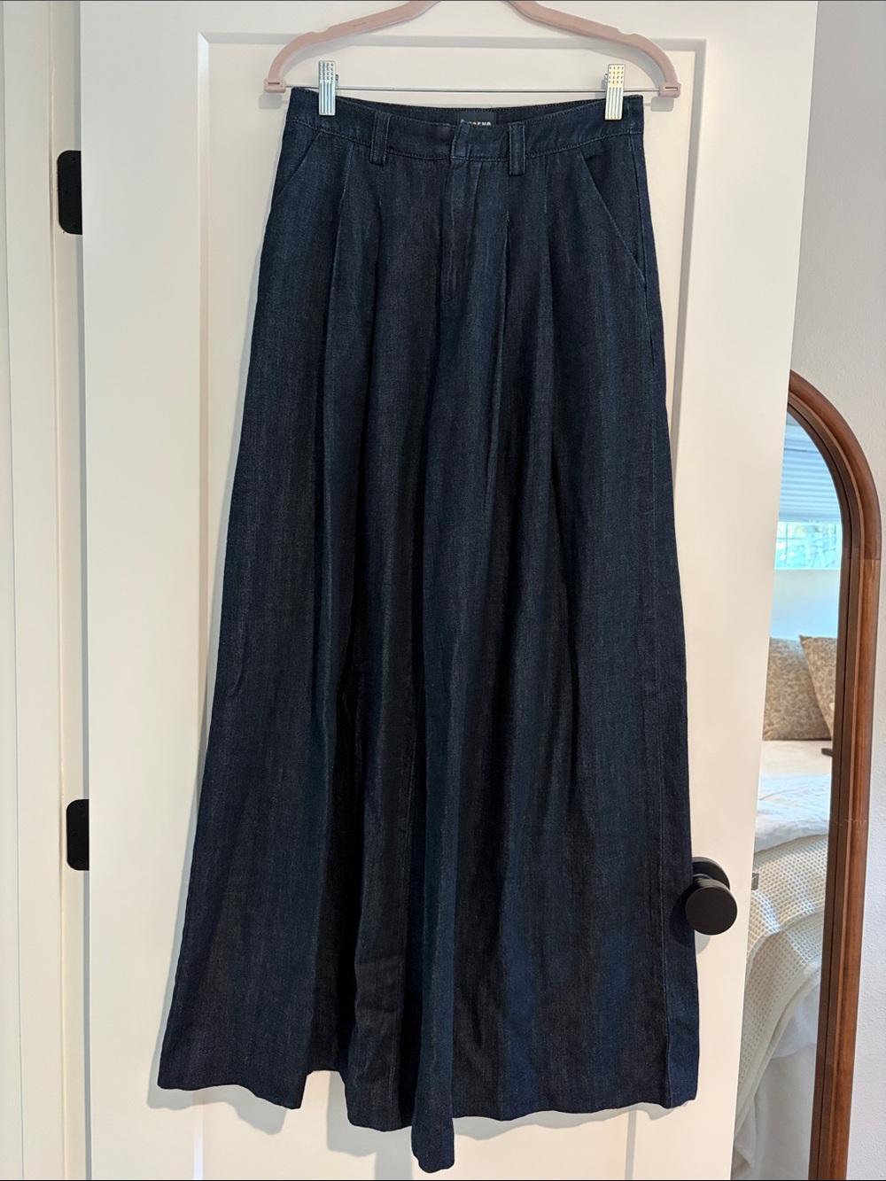 Maeve Dark Denim Ultra Wide Leg Jeans